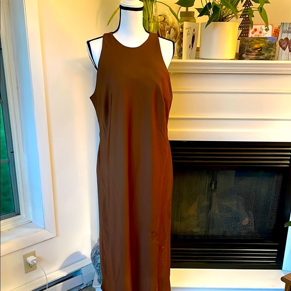 a new day Brown Sleeveless Midi Dress